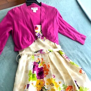 Amazing floral sun dress with matching shrug.